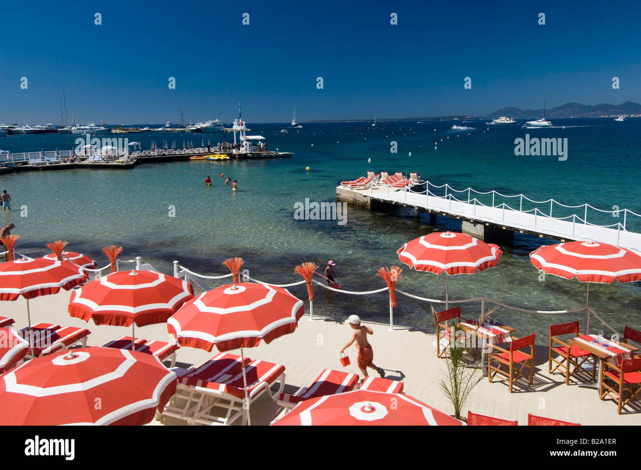 French Riviera Juan les Pins beach Stock Photo Alamy