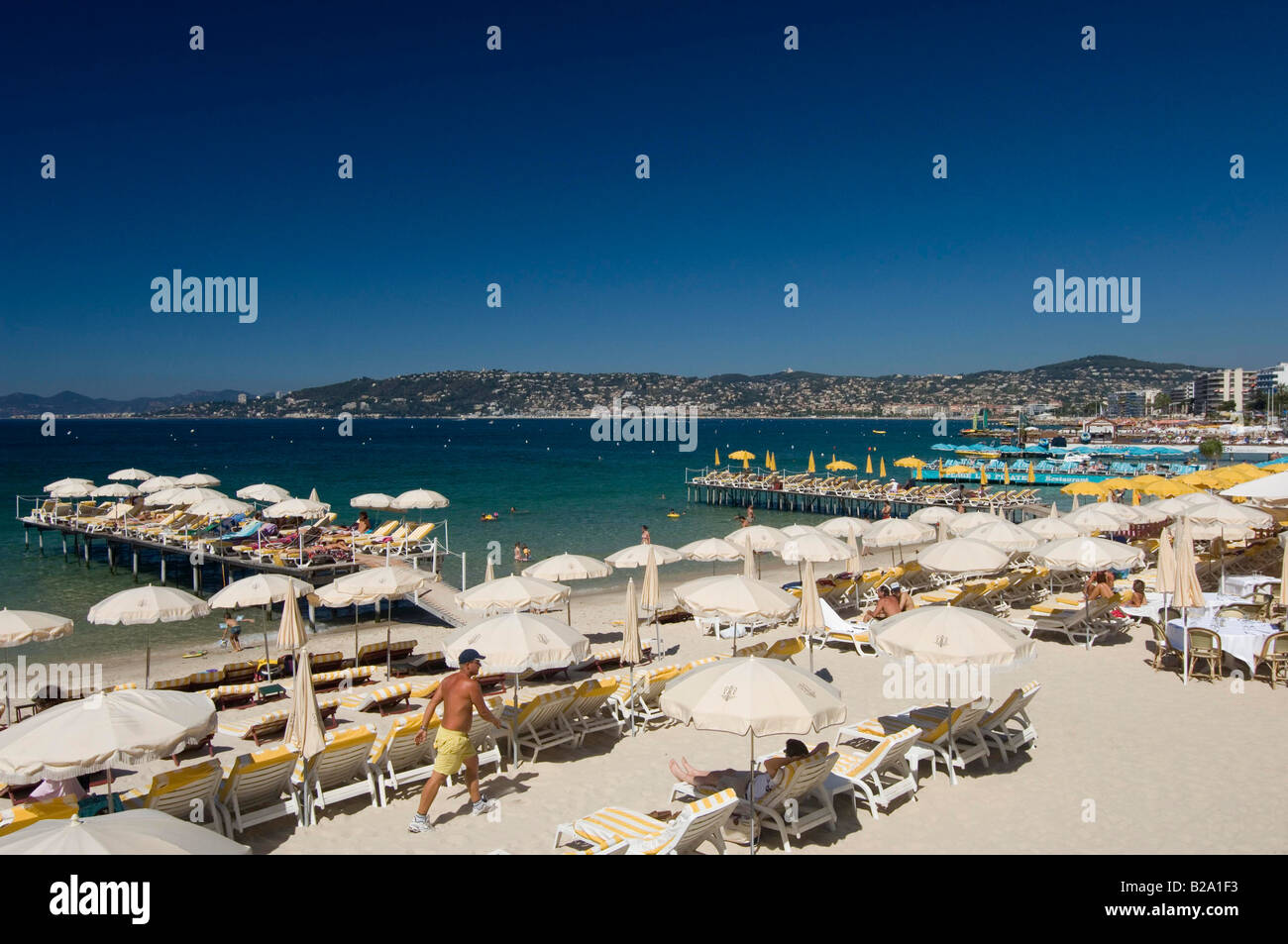 French Riviera Juan les Pins beach Stock Photo Alamy