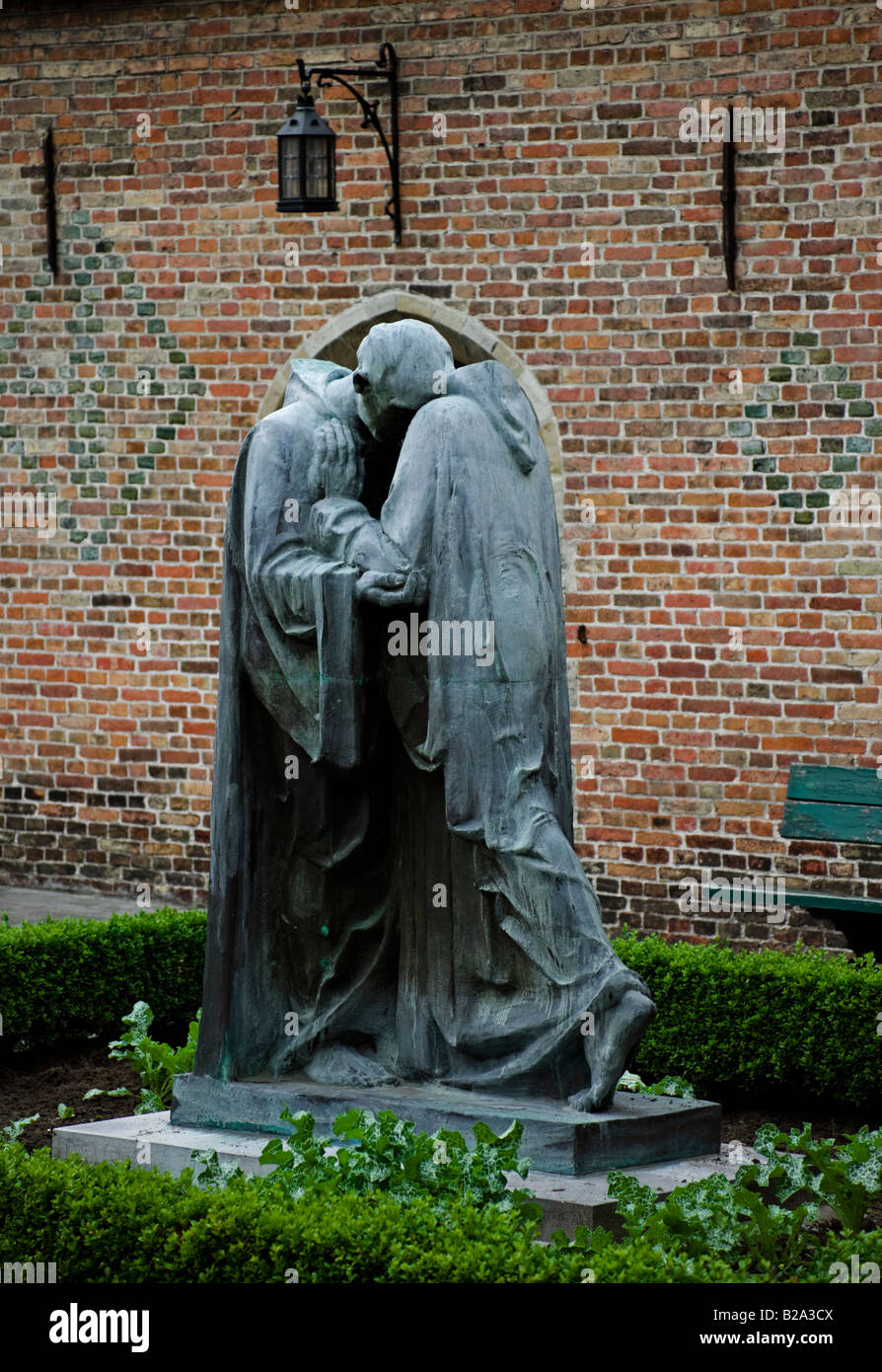 Statue, Bruges, Brugge Flanders, Belgium Europe Stock Photo