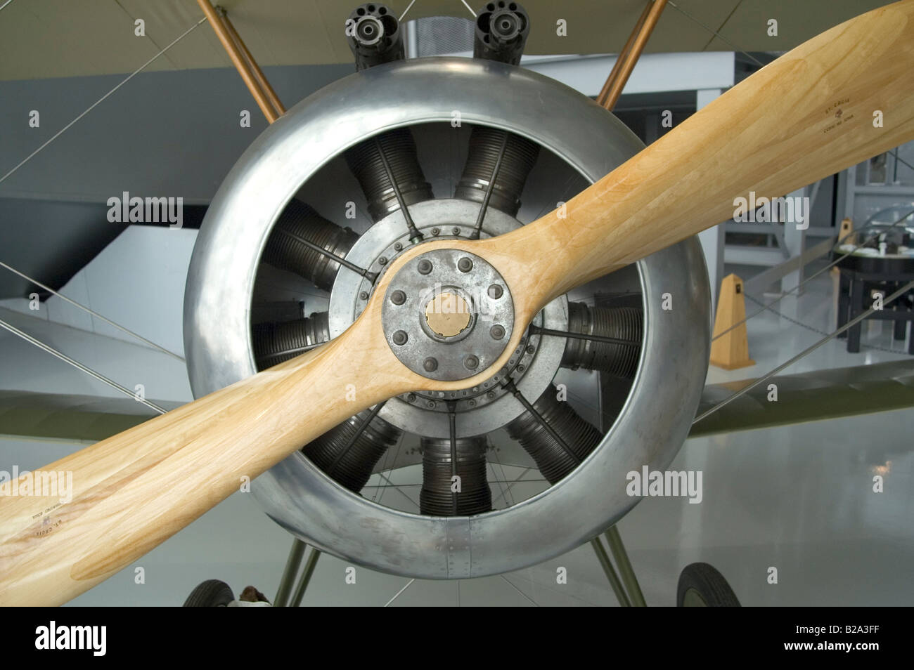 Vintage Prop Airplane Nose Engine propeller Stock Photo Alamy