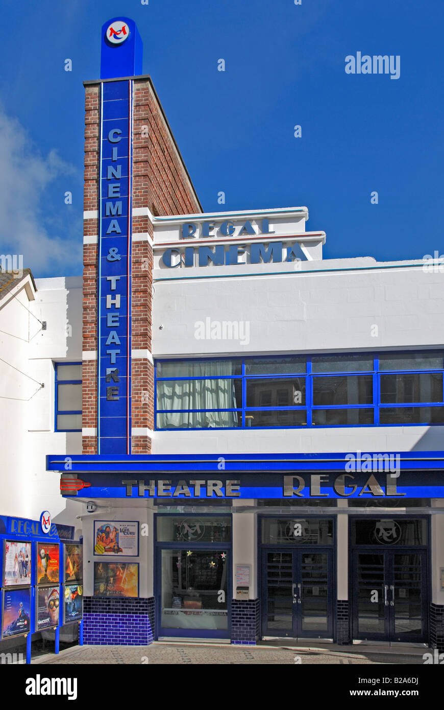 the recently refurbished regal cinema in redruth,cornwall,uk Stock Photo