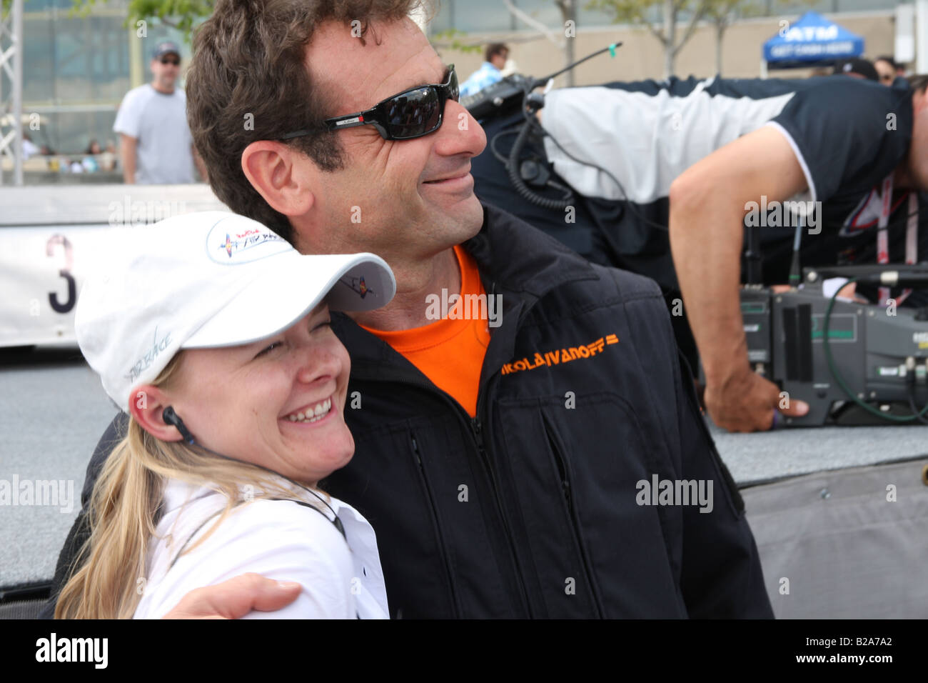 Pilot Nicolas Ivanoff at the awards ceremony for the 2008 Red Bull Air