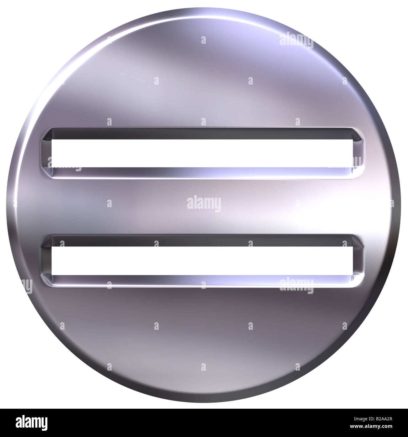 3d silver framed equality symbol Stock Photo - Alamy