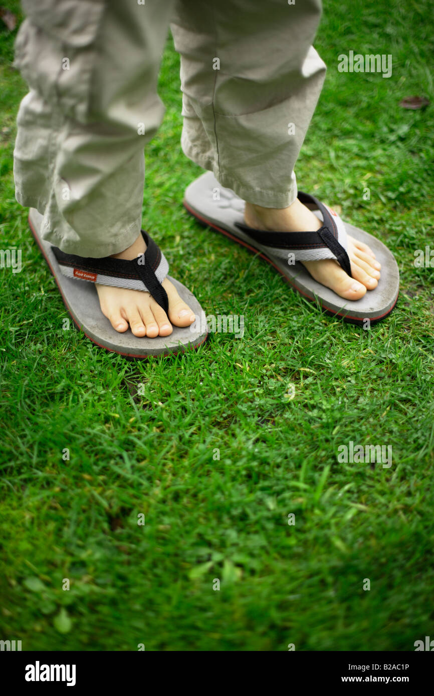 Boy Wearing Sandals High Resolution Stock Photography and Images - Alamy