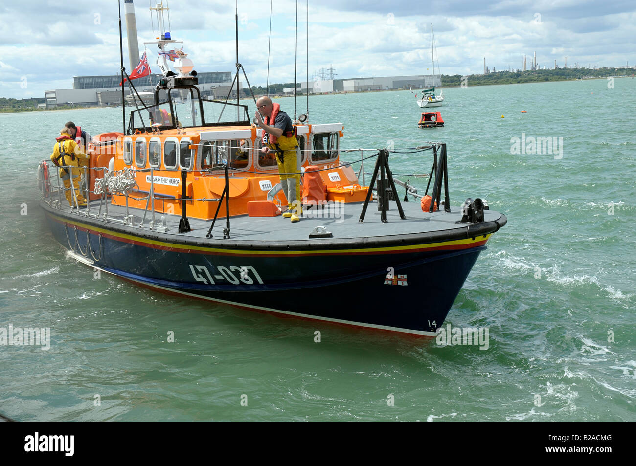 Calshot's Lifeboat, a 24ton self-righting Tyne class Stock Photo