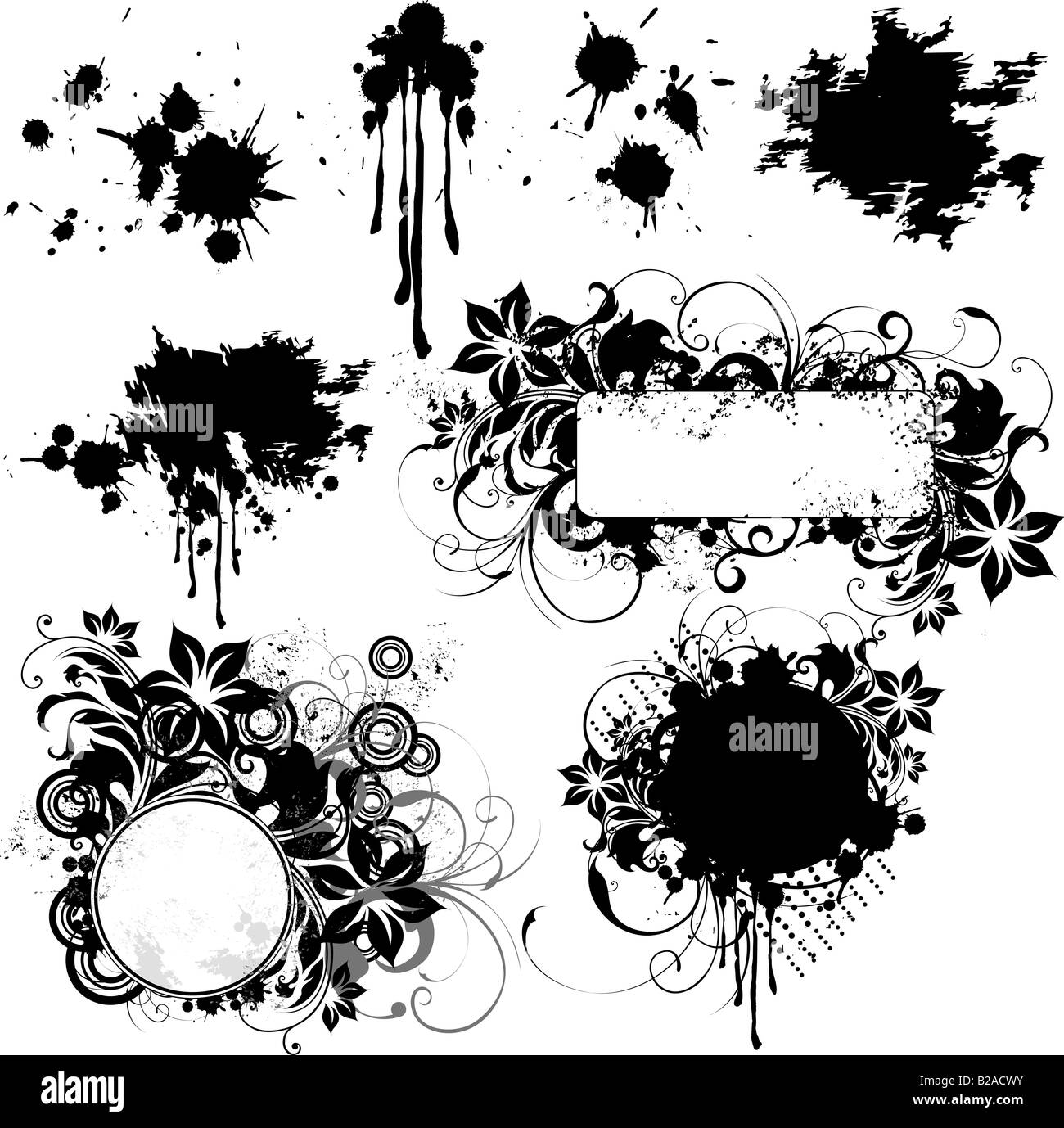 illustration drawing of design elements Stock Photo - Alamy