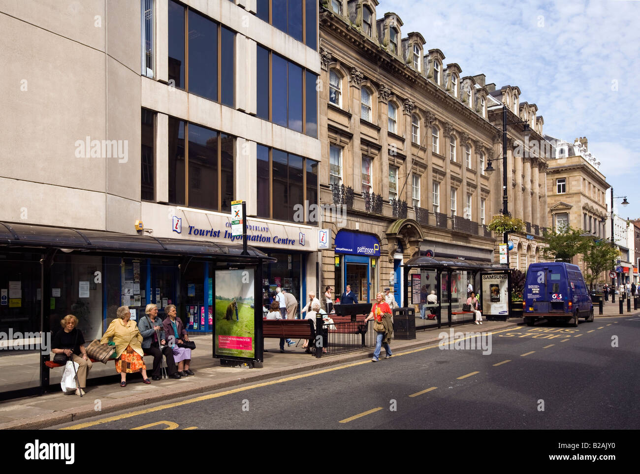UK Tyne and Wear Sunderland city centre Fawcett Street Tourist