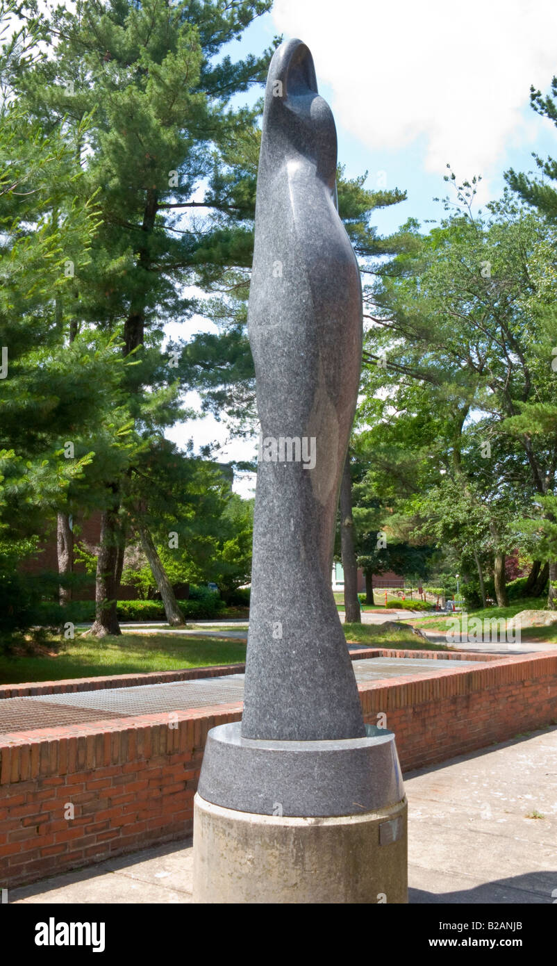 marble sculpture by Maurice B Hexter, Brandeis University campus, Waltham, Massachusetts, USA Stock Photo