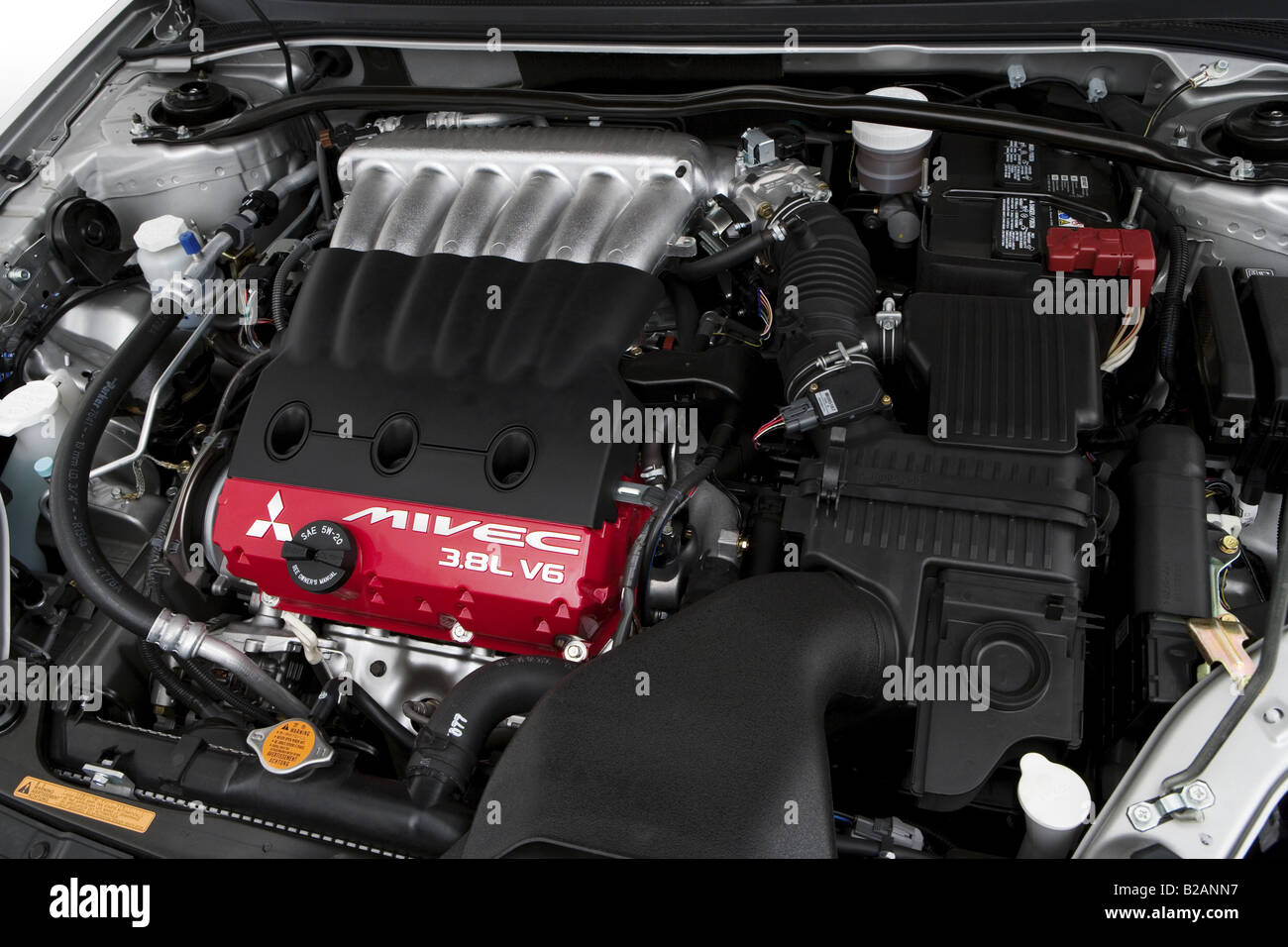 2009 Mitsubishi Galant Ralliart in  - Engine Stock Photo
