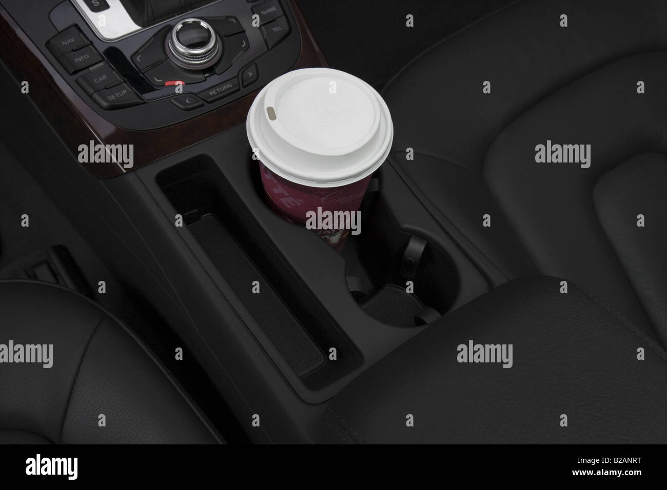 Stainless Steel Water Cup Holder Decoration Trim Sticker for Audi A4 B8 09-15 A5 Car Styling