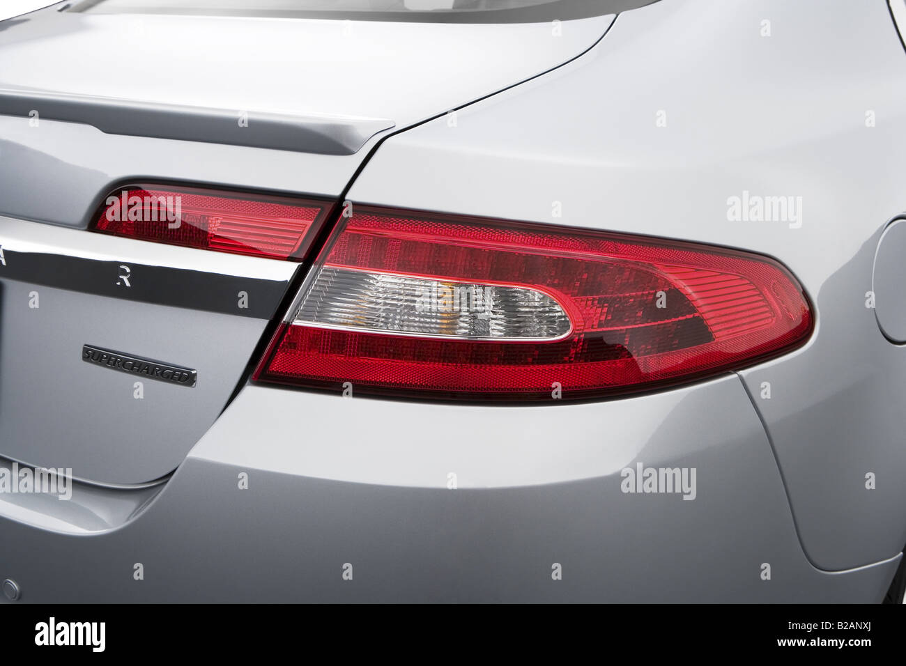 2009 Jaguar XF Supercharged in Silver - Tail light Stock Photo