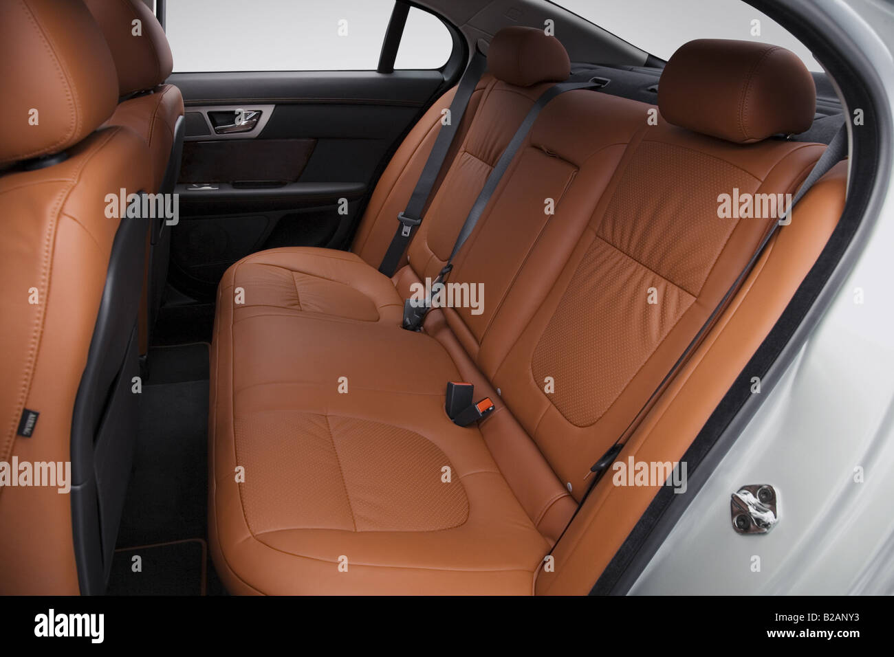 2009 Jaguar XF Supercharged in Silver - Rear seats Stock Photo
