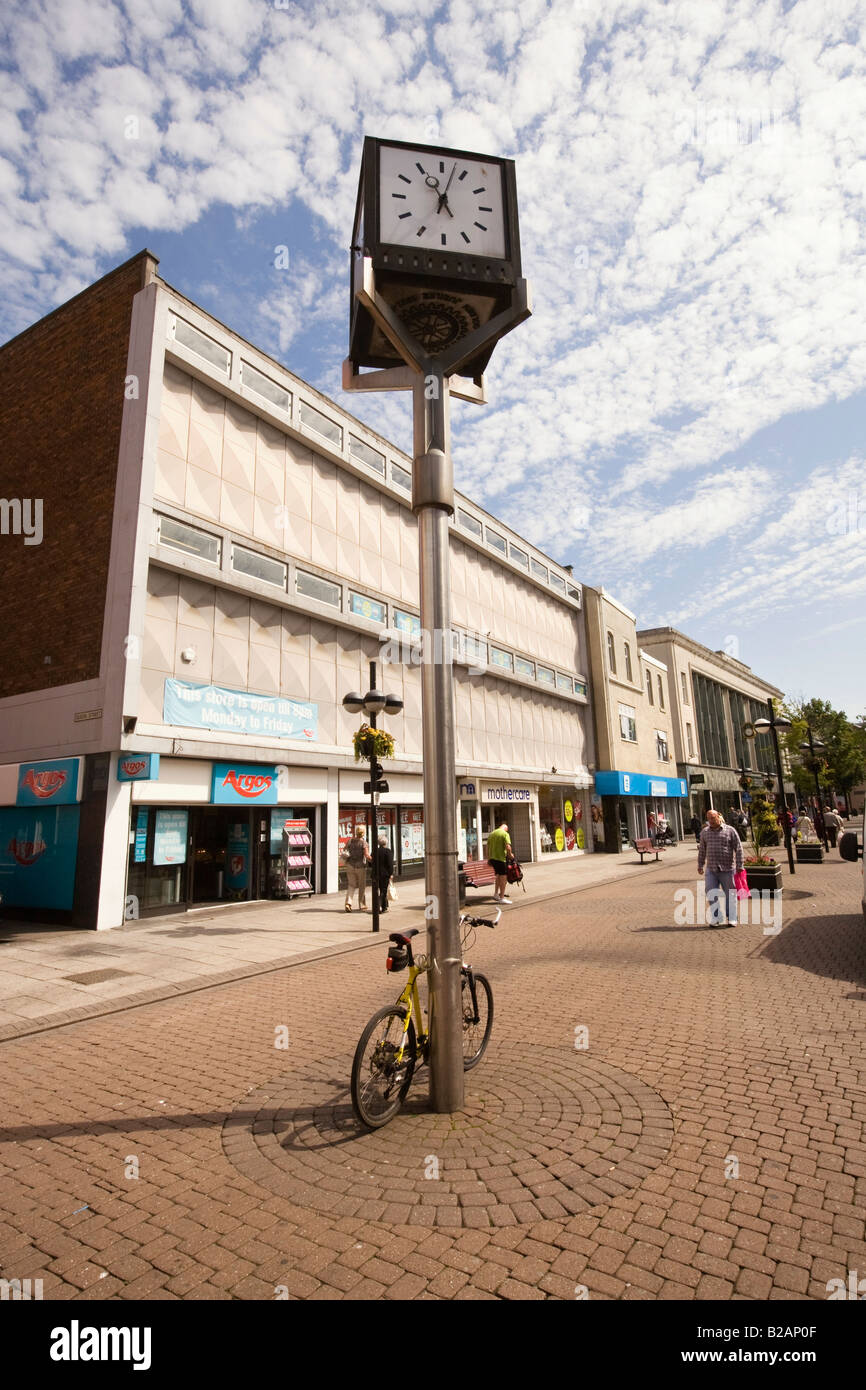 UK Tyne and Wear Sunderland High Street West clock tower Stock Photo