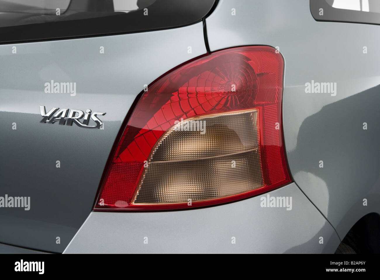 2008 Toyota Yaris in Gray - Tail light Stock Photo