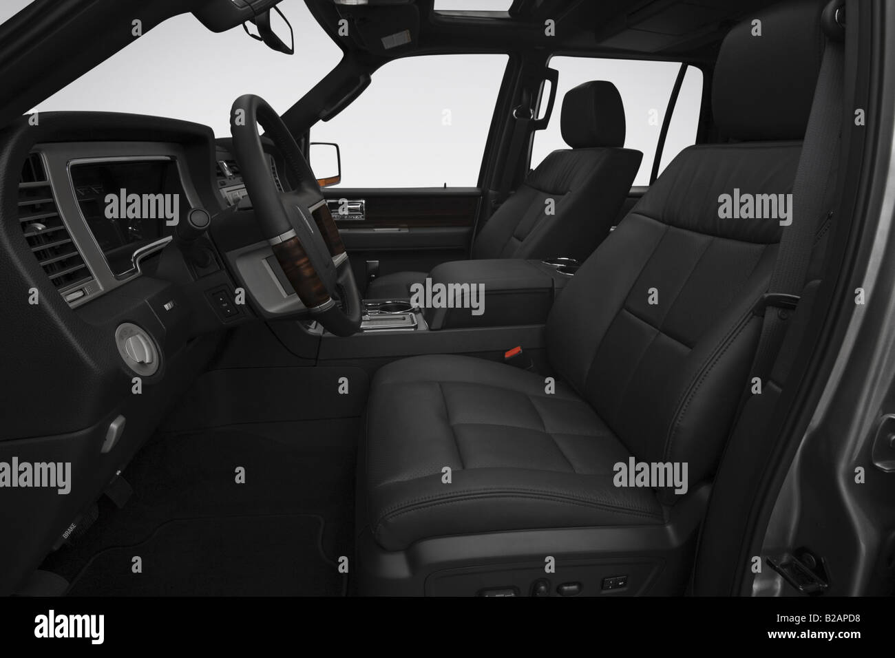 2008 Lincoln Navigator in Silver Front seats Stock Photo Alamy