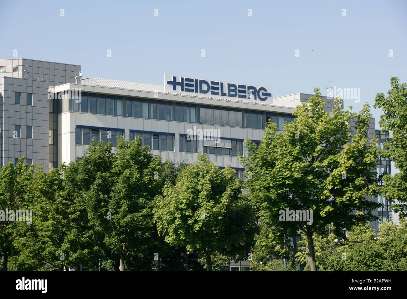 Reportage of the Heidelberger Druckmaschinen AG outside view of the production site in Wiesloch Stock Photo