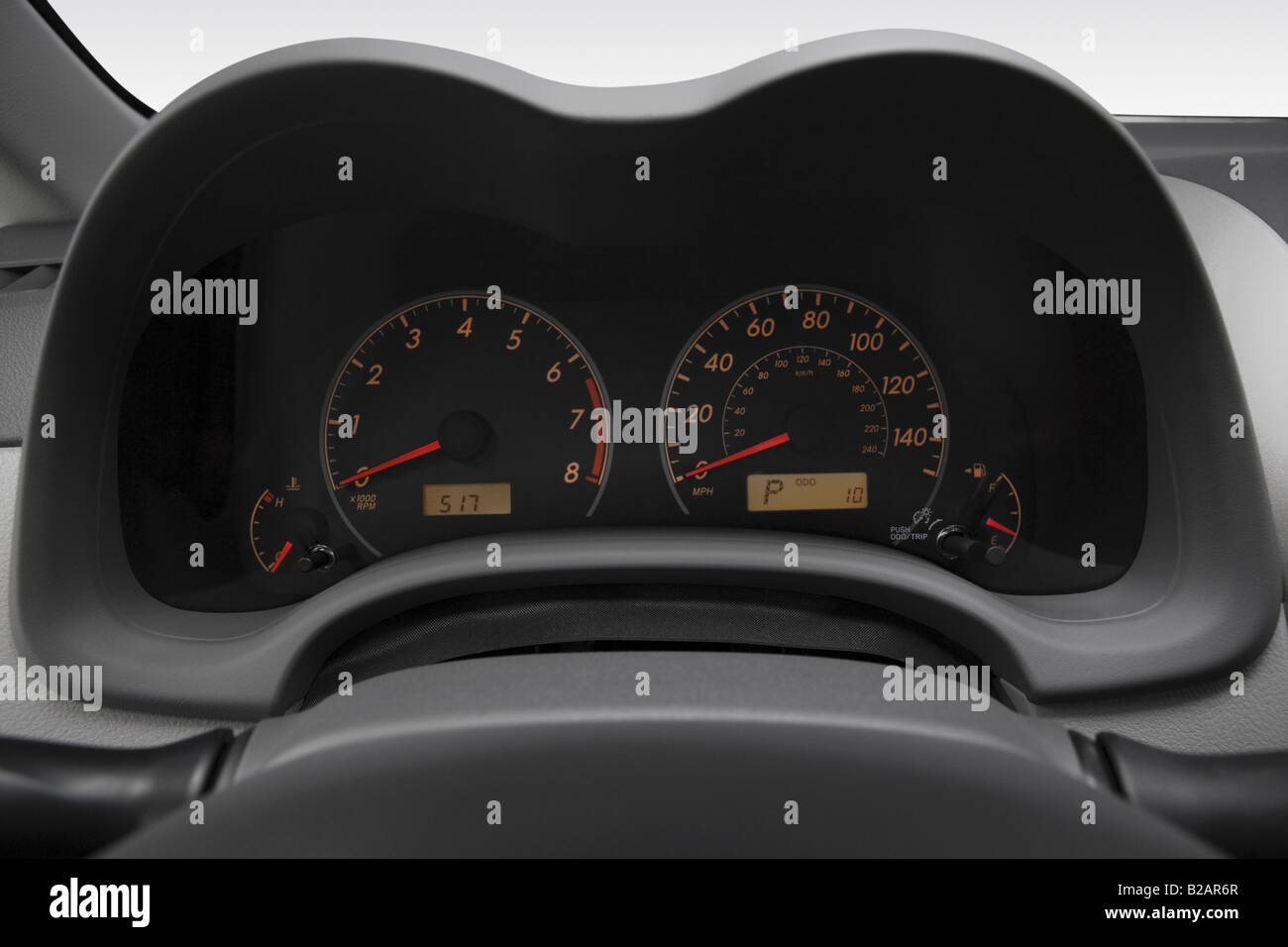 2009 Toyota Corolla in Silver Speedometer/tachometer Stock Photo Alamy