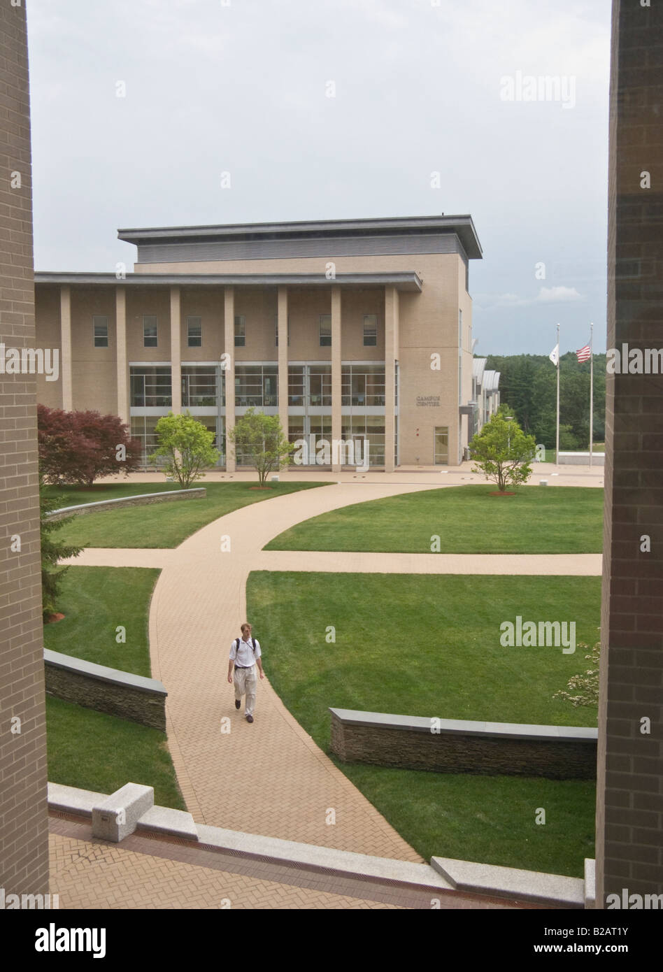 view towards dining hall, campus of Franklin W. Olin College of