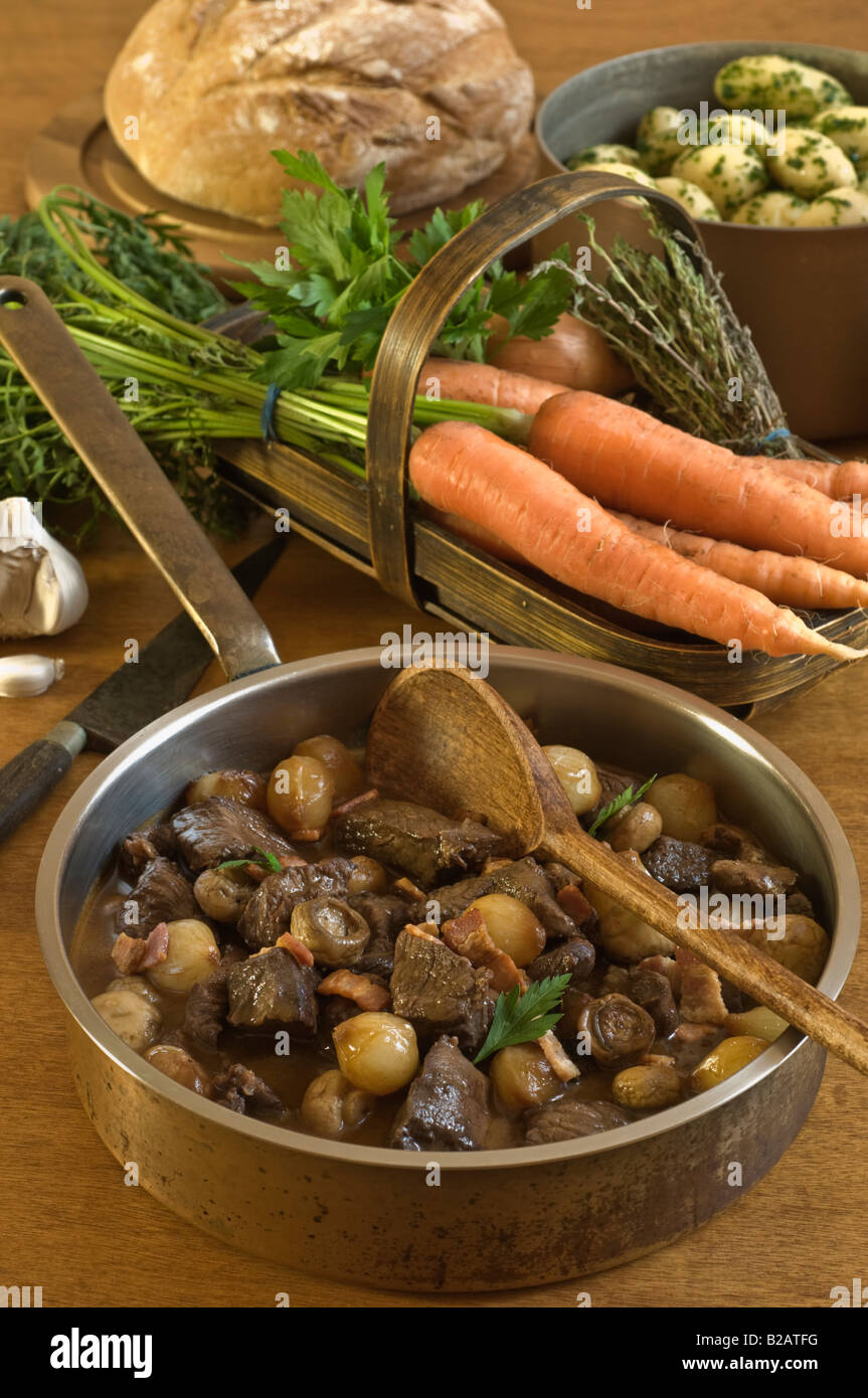 Beef Bourguignon France Food Stock Photo