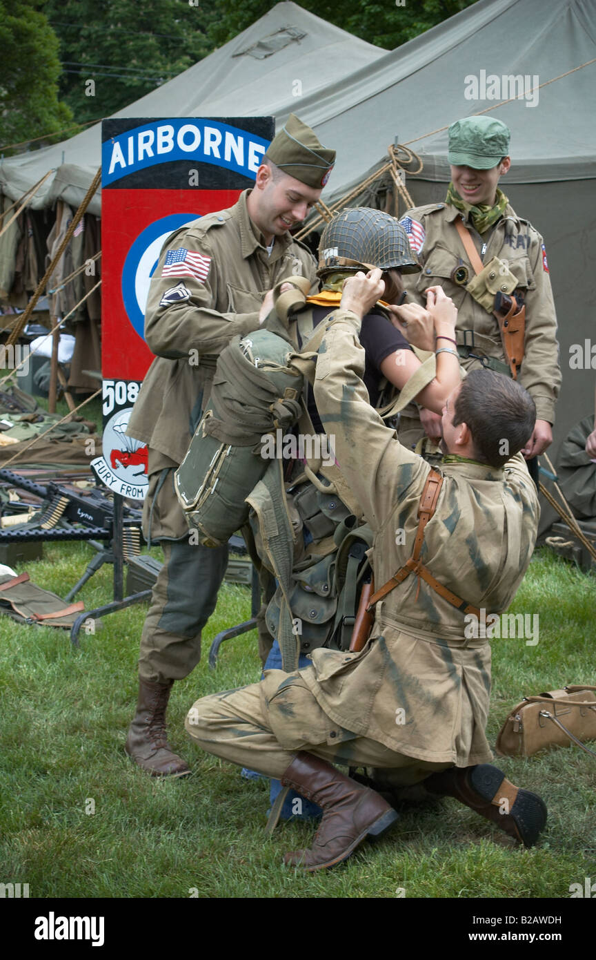 World War II reenactors encampment at Lancaster, PA historical society