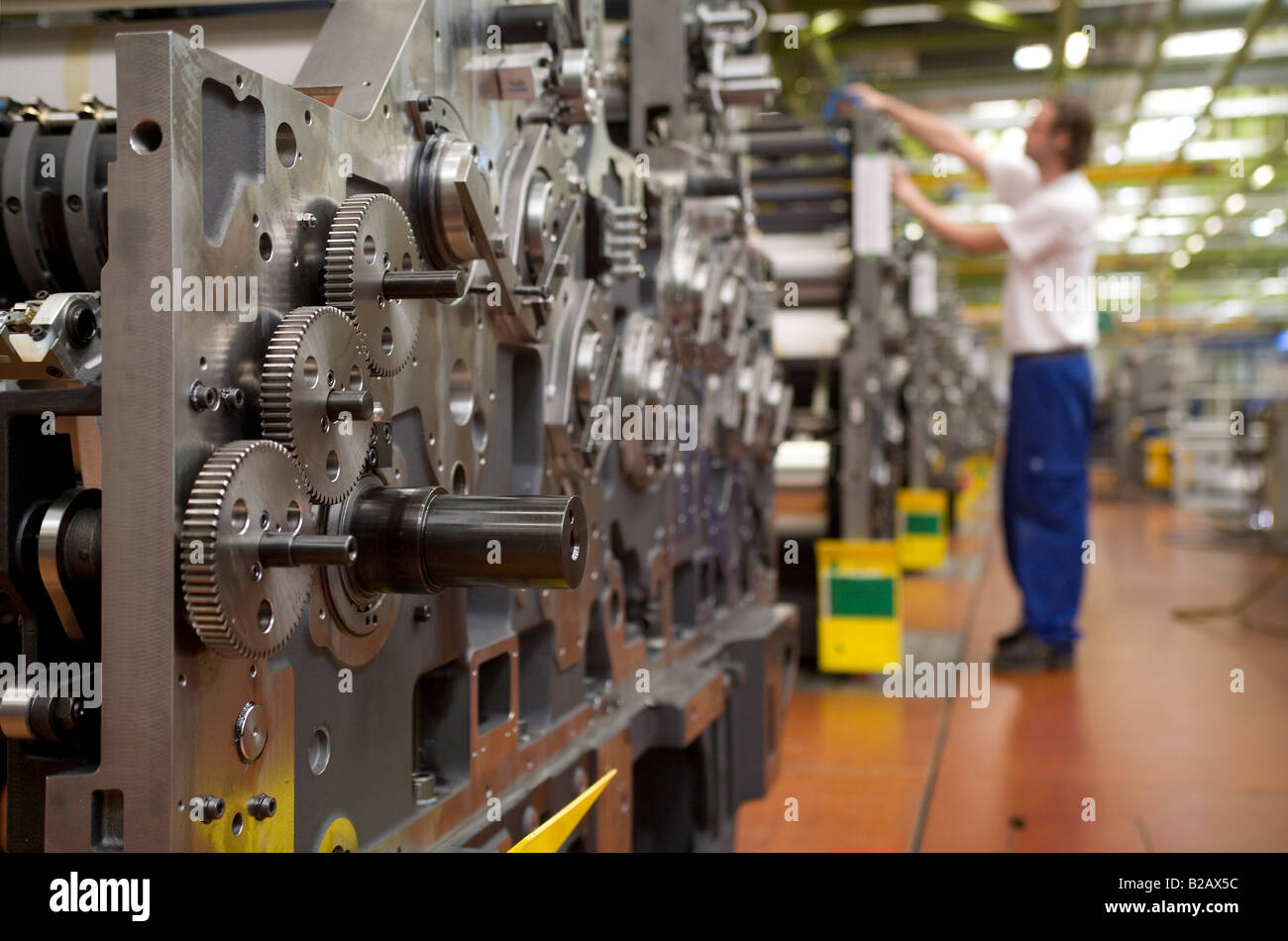 Reportage of the Heidelberger Druckmaschinen AG production of printing machines Stock Photo