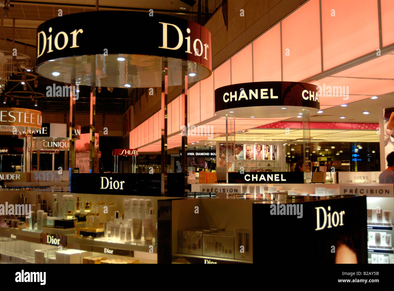 Luxury tax free shop, Singapore, Changi airport Stock Photo