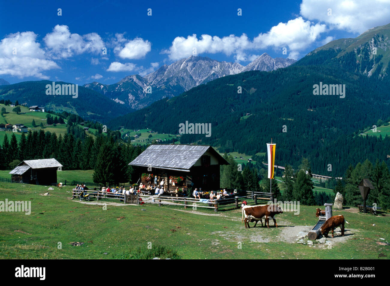 Mountain hut in Lesachtal Valley Carinthia Austria Stock Photo