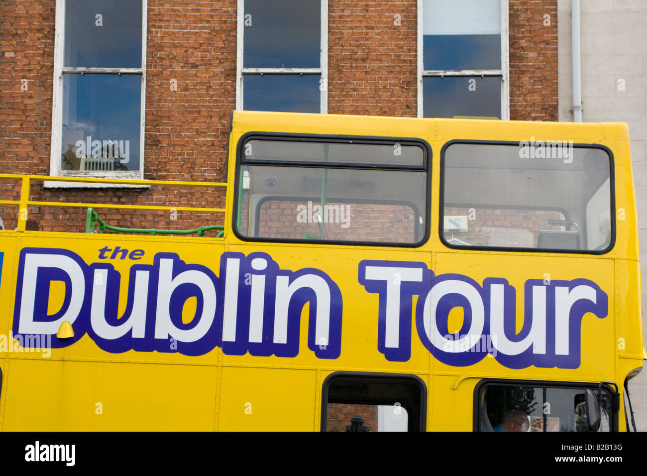 Open top Tour Bus Parnell Square East, Dublin, Ireland Stock Photo