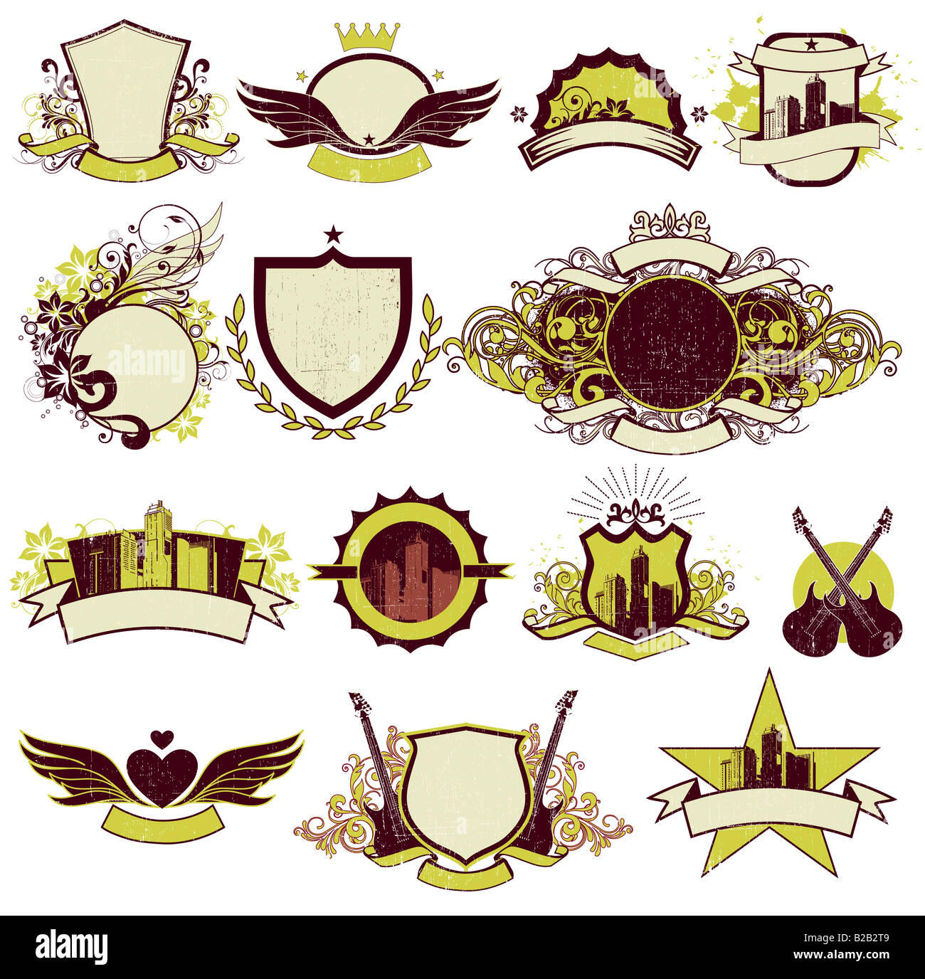 illustration drawing of design elements Stock Photo - Alamy