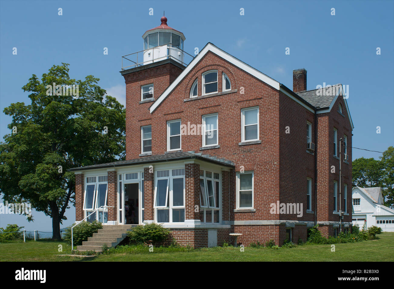 South Bass Lighthouse near Put in Bay Ohio Stock Photo