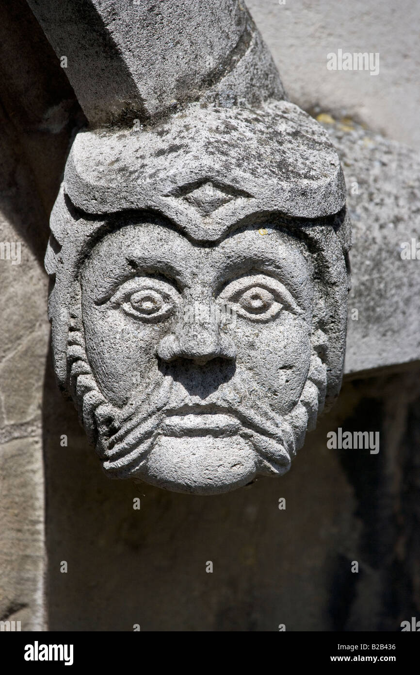 Face Detail Parish Church Waltham Abbey Essex Stock Photo