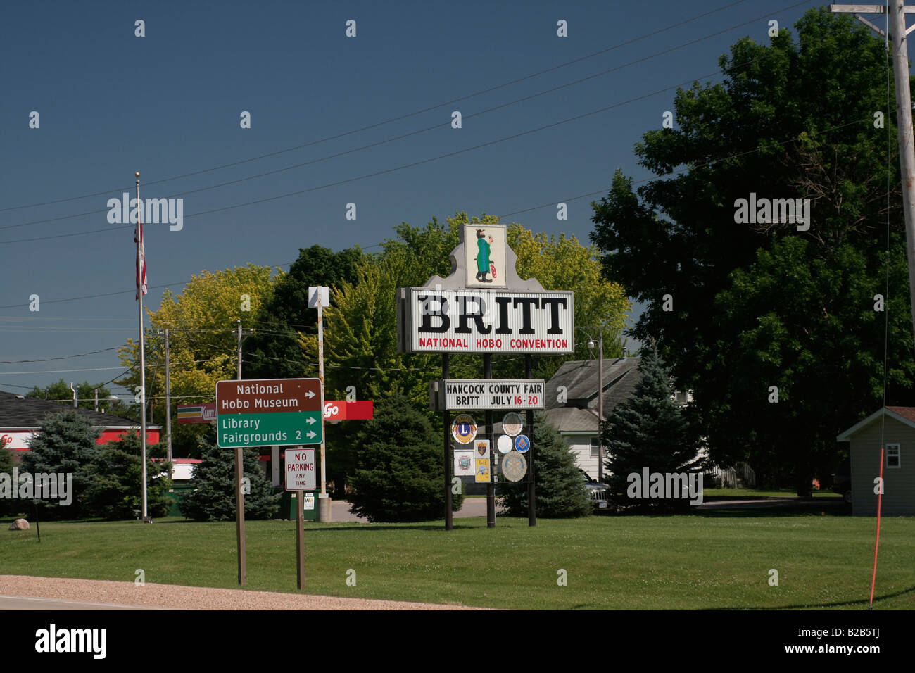 Britt Iowa home of the National Hobo Convention Stock Photo Alamy