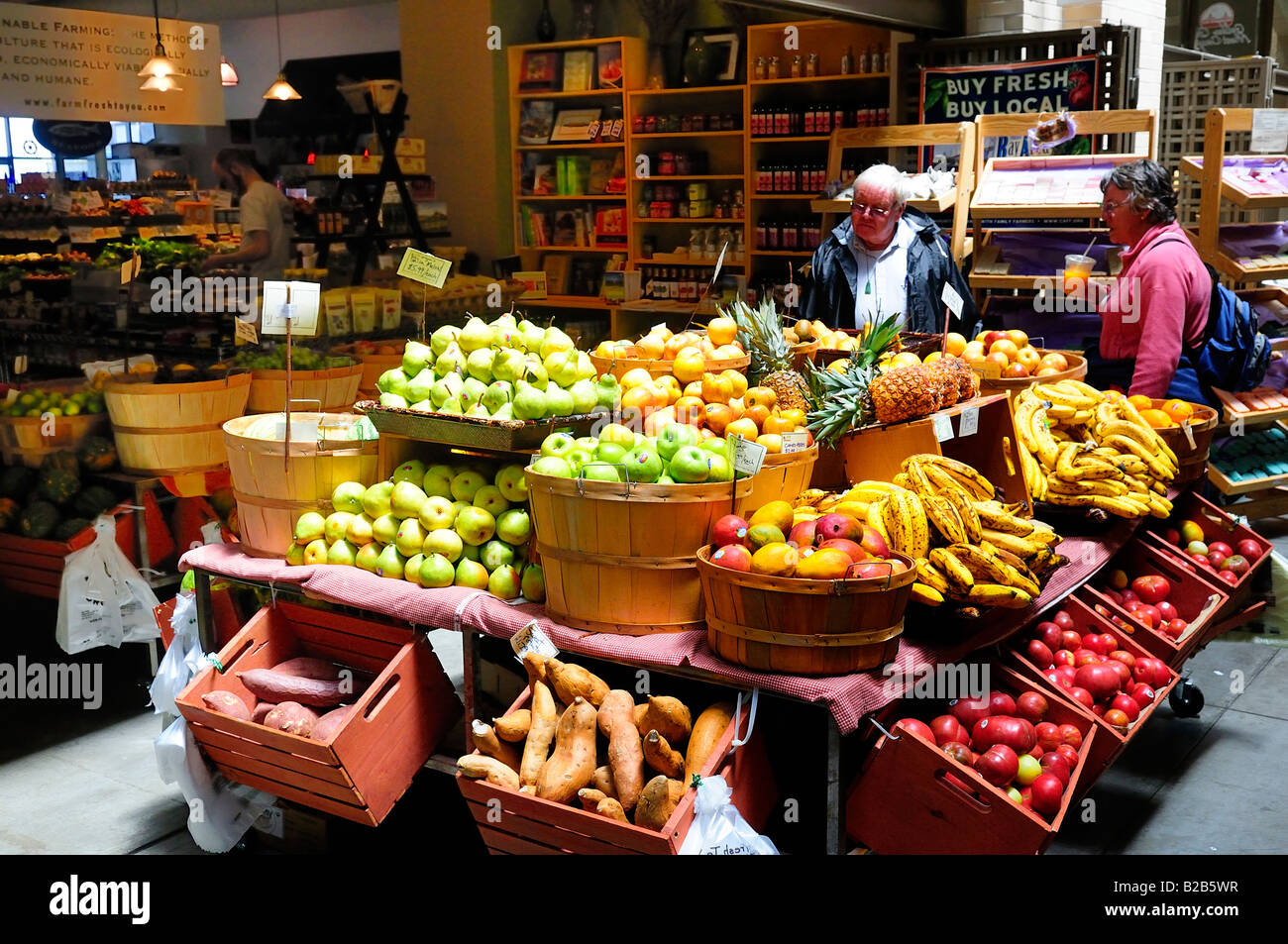 market inside Ferrie Building in San Fancisco California USA Stock Photo