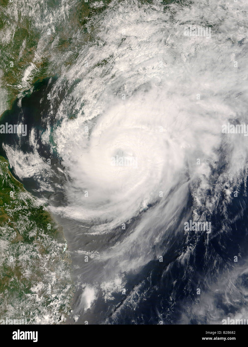 Typhoon Neoguri approaching China at 03:30 UTC on April 18, 2008. Stock Photo