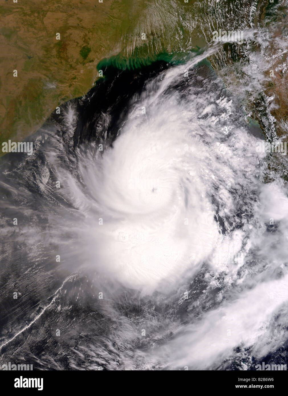 May 1, 2008 - Tropical Cyclone Nargis in the Bay of Bengal at 04:40 UTC. Stock Photo