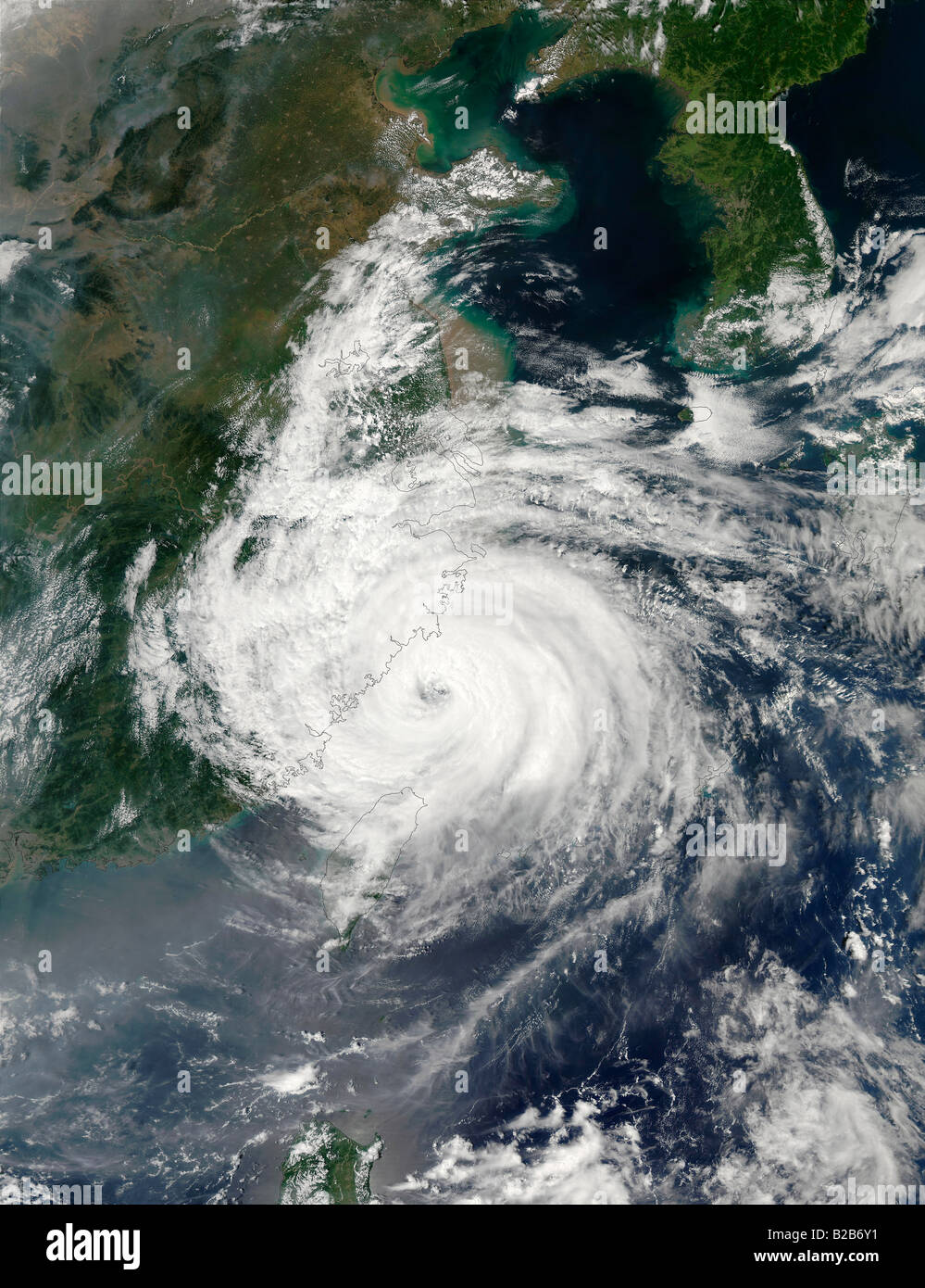 Typhoon Sinlaku Stock Photo
