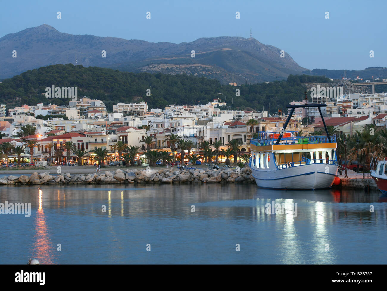 View of Rethymnon harbour (Crete, Greece) Stock Photo