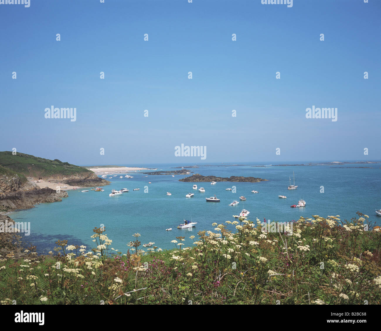 Belvoir and Shell Beaches Herm Channel Islands Stock Photo - Alamy