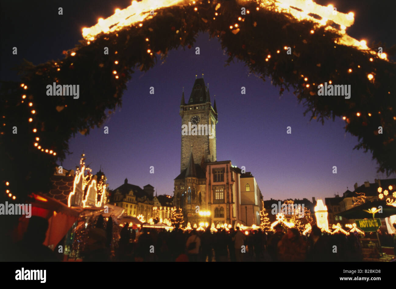 Christmas Market Prague Czech Republic Stock Photo - Alamy