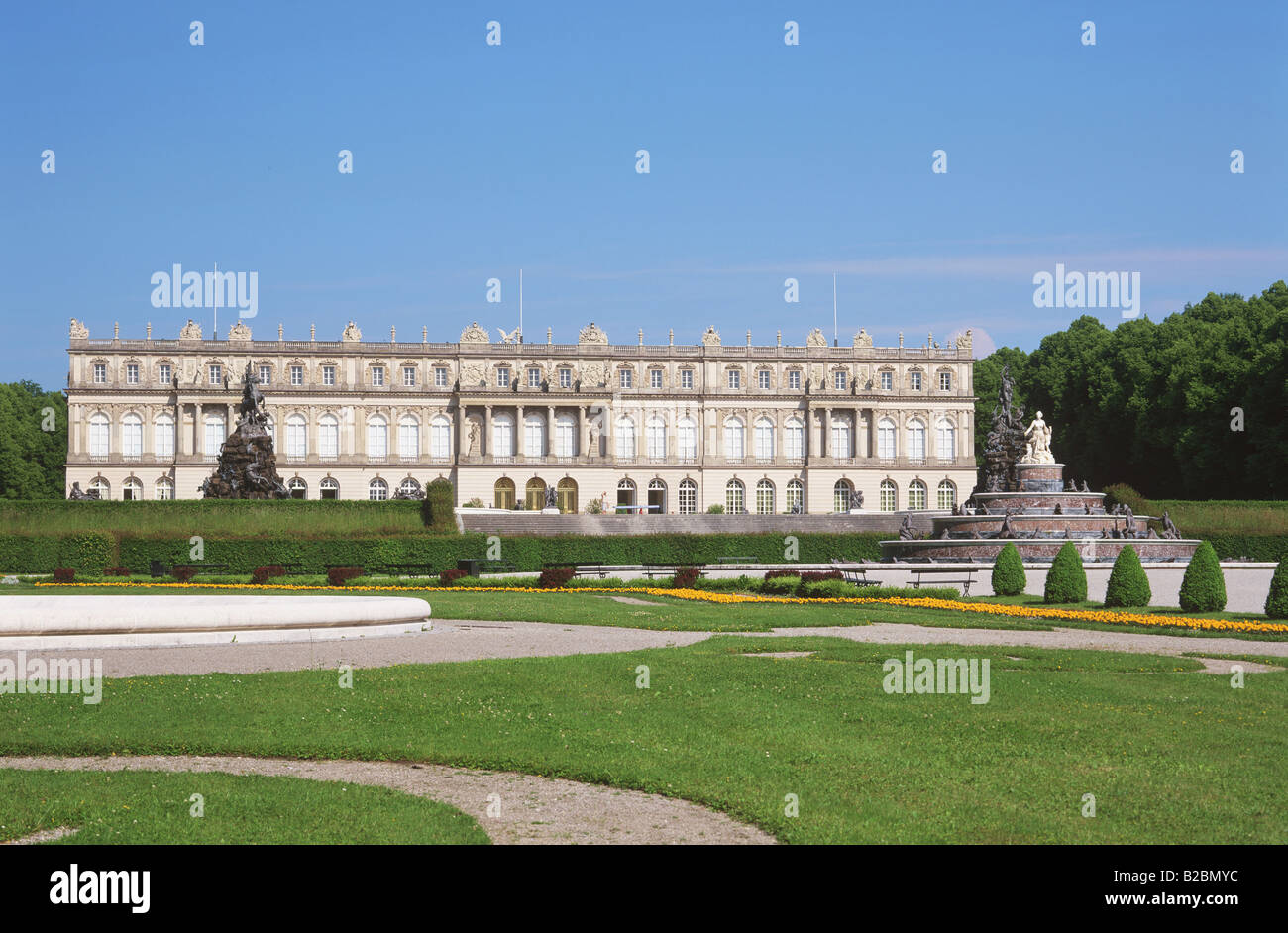 Schloss Herrenchiemsee Bavaria Germany Stock Photo Alamy