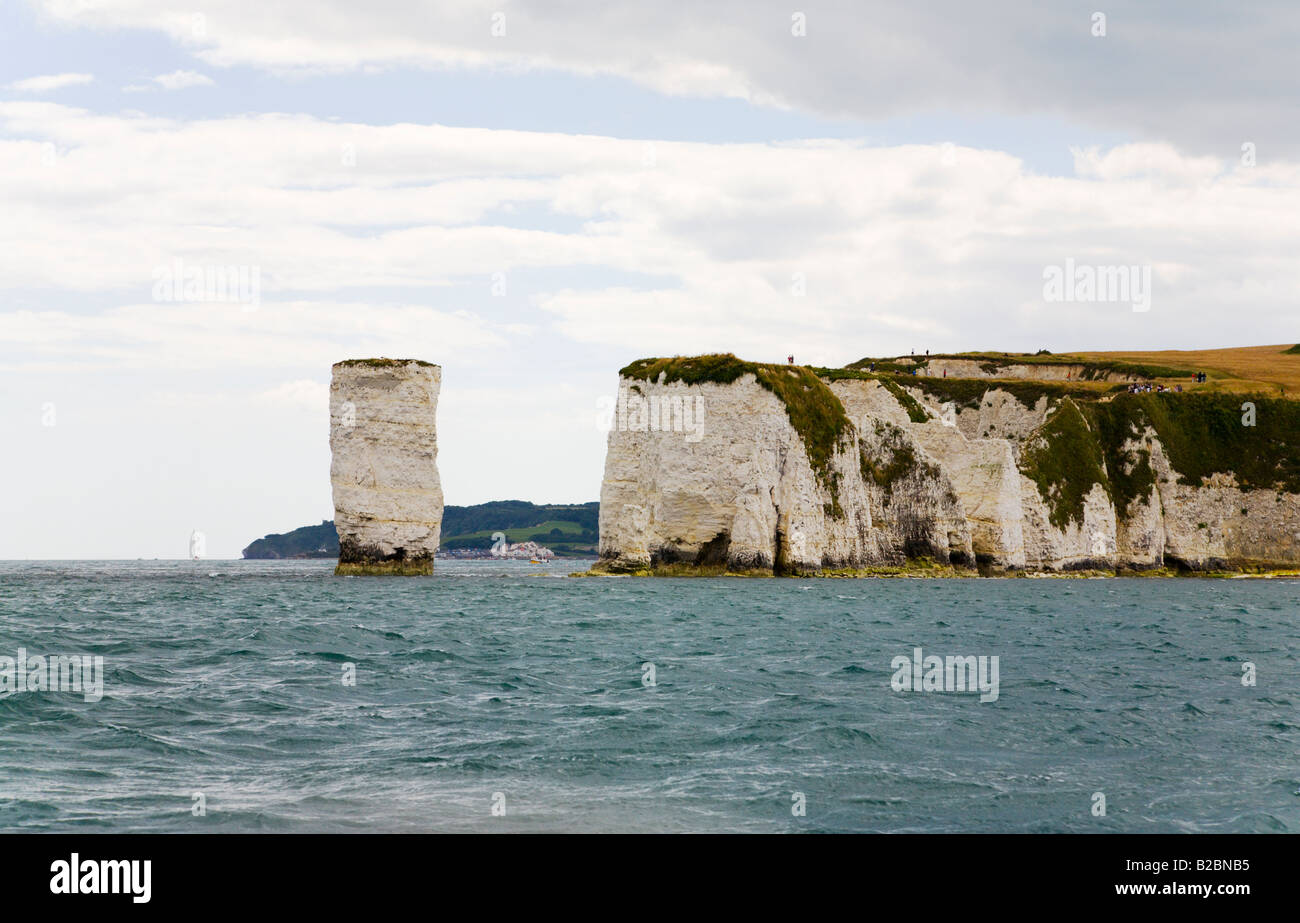 Old Harry Rocks on the Dorset coast. UK Stock Photo