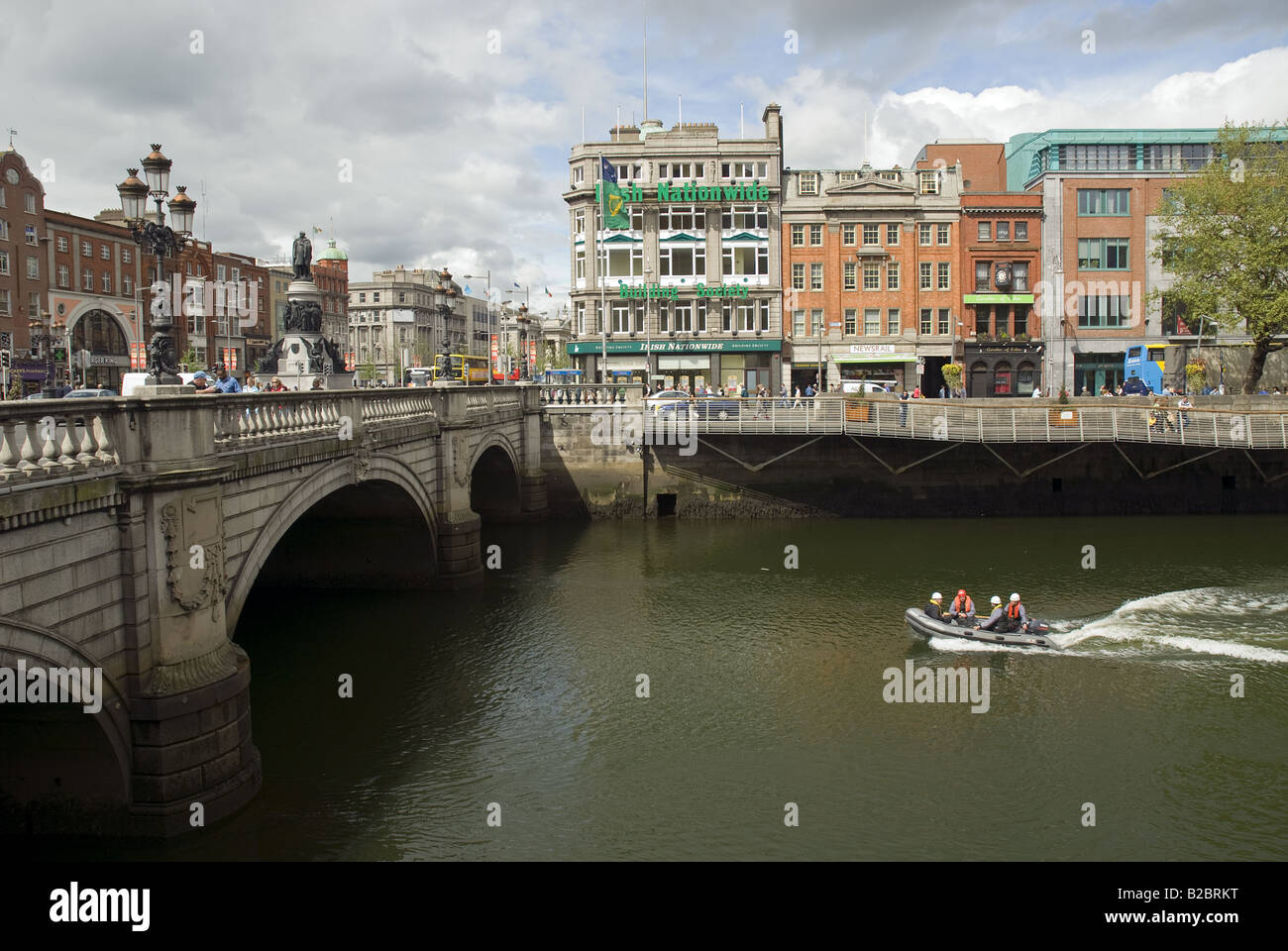 O Connell Bridge Dublin Ireland Stock Photo