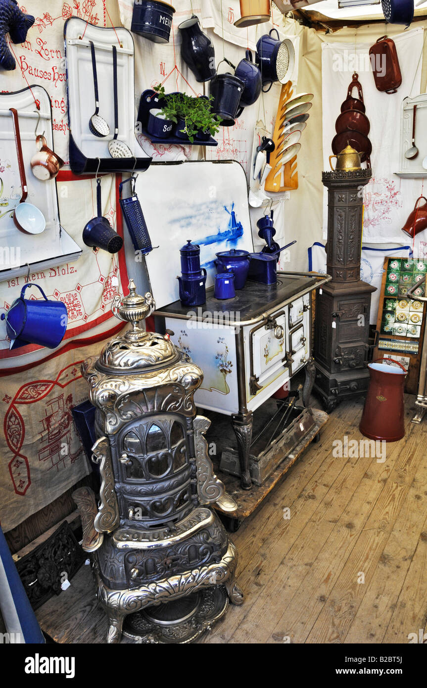 Old ovens in the Auer Dult, traditional market in Munich, Bavaria