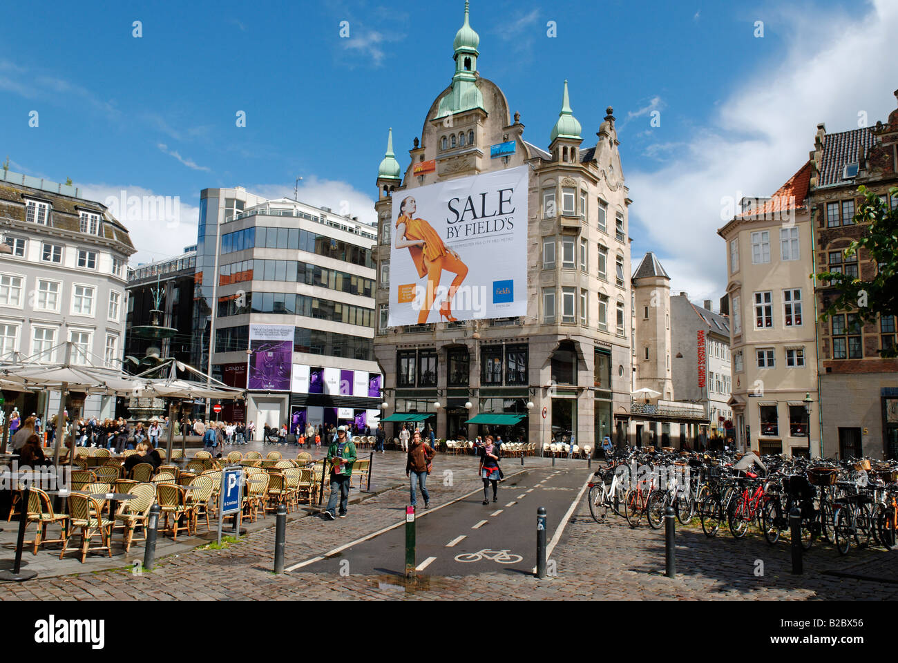 Amagertorv und Stroget, Copenhagen, Denmark, Scandinavia, Europe Stock Photo