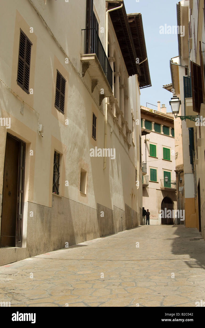 Narrow streets in the historic centre of Palma de Majorca, Majorca, the Balearic Islands, Spain, Europe Stock Photo