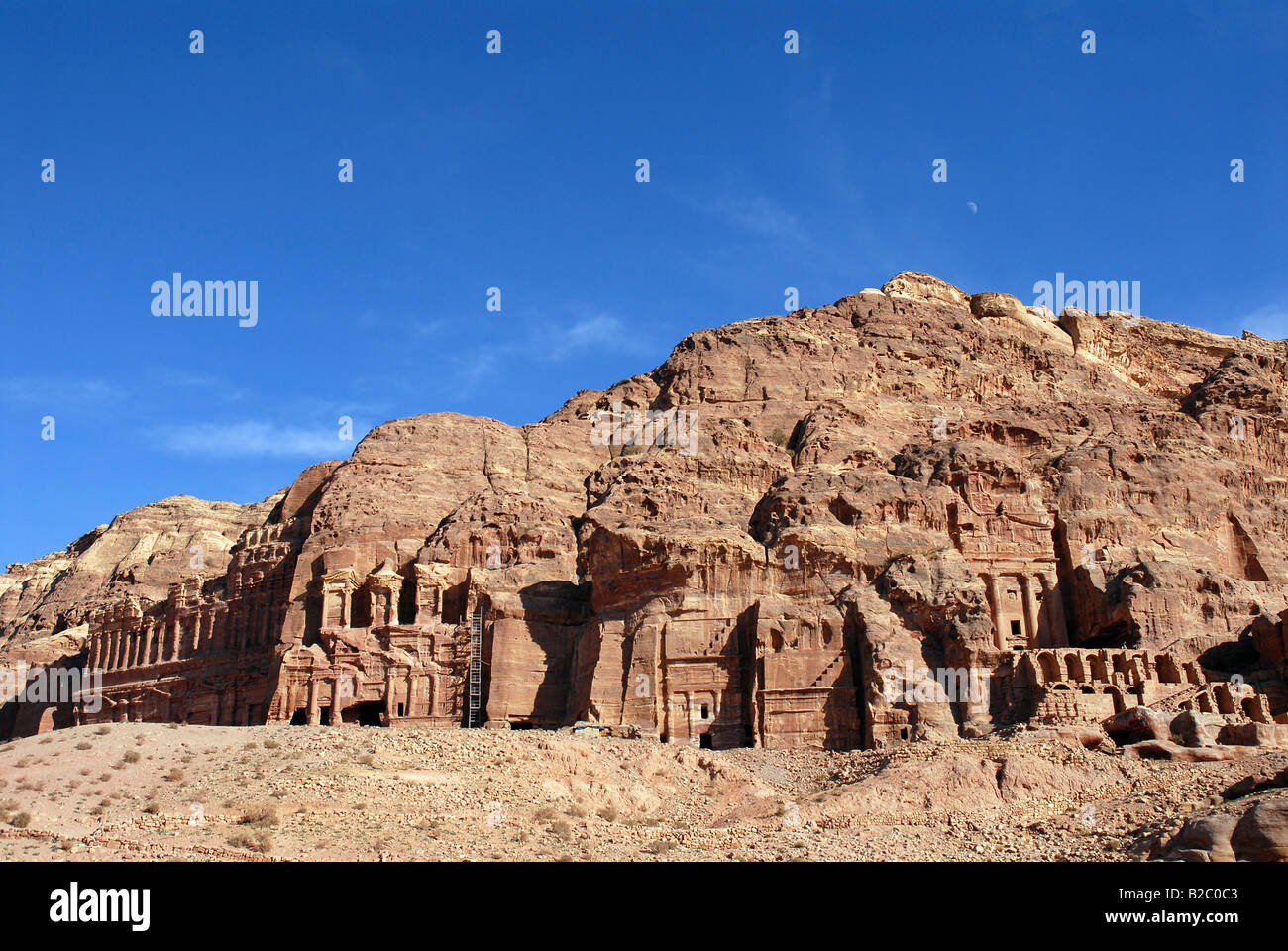 King's Wall, tombs carved out of the cliff in the ancient Nabataean ...