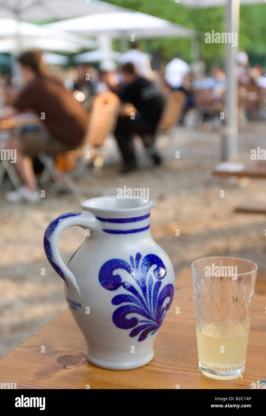 Cider jug with cider, Frankfurt, Hesse, Germany, Europe Stock Photo