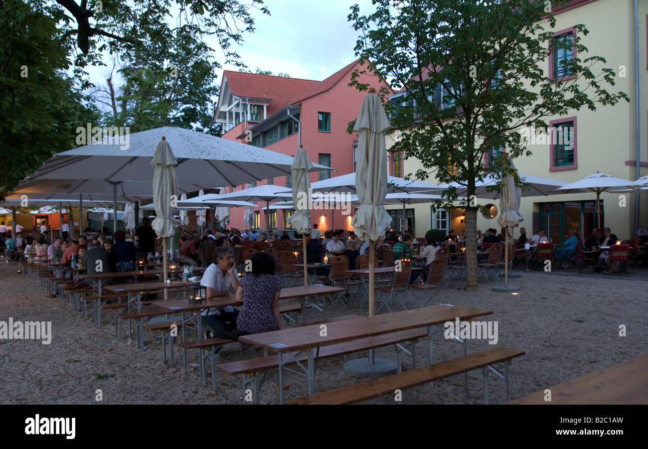 Traditional Cider pub Gebermuehle, Frankfurt, Hesse, Germany, Europe Stock Photo