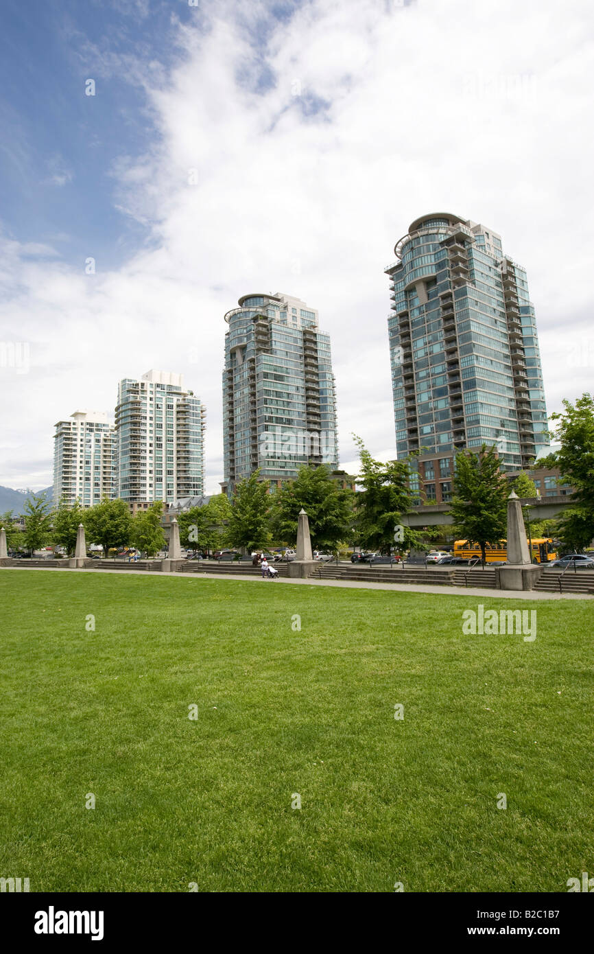 Apartment buildings in Yaletown, Vancouver, British Columbia, Canada, North America Stock Photo