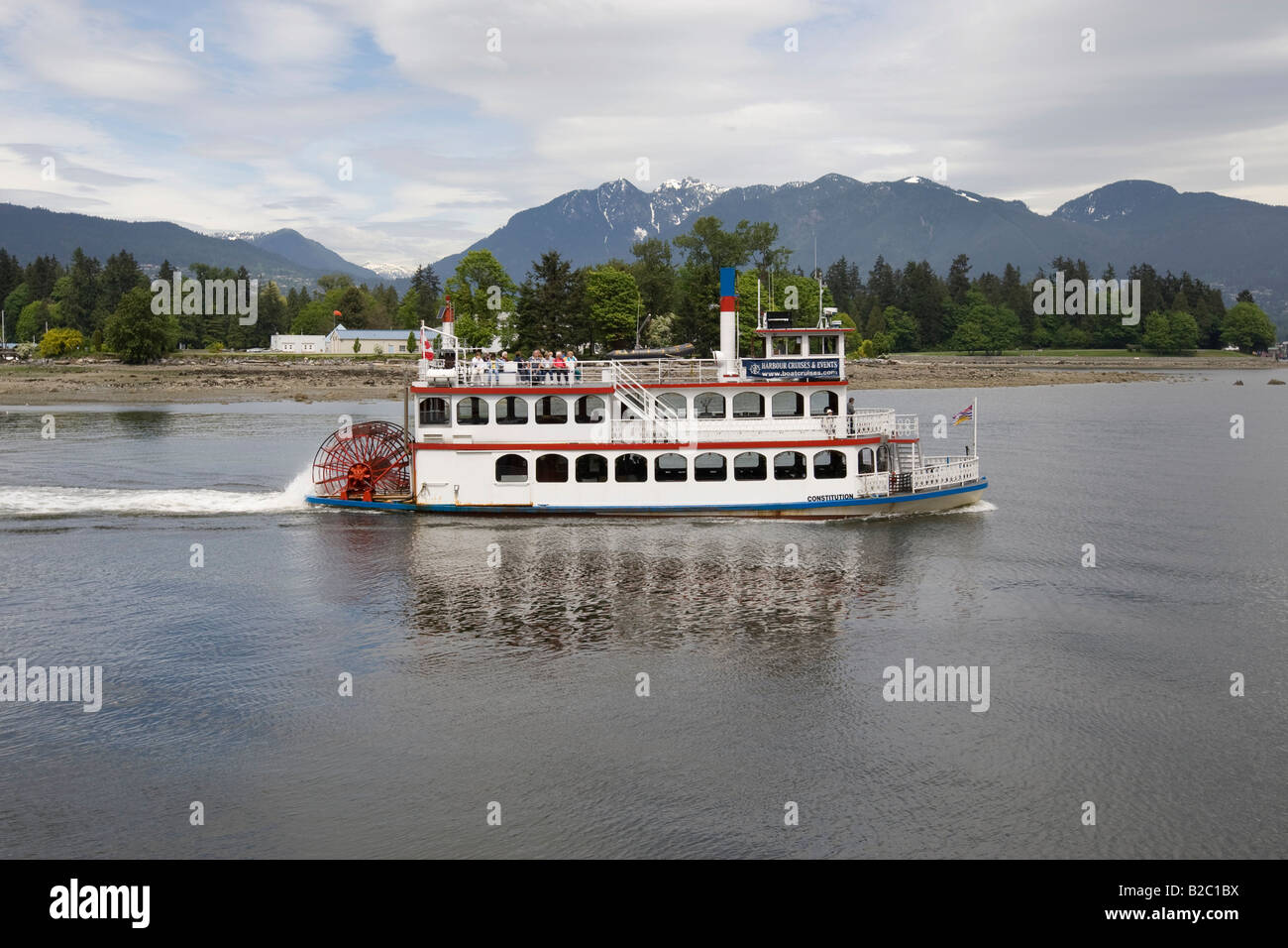 Old paddle steamer in front of Coral Harbour, Vancouver, British